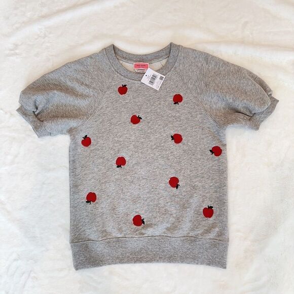 NWT Kate Spade Apple-embroidered Pullover size XS - Picture 3 of 10